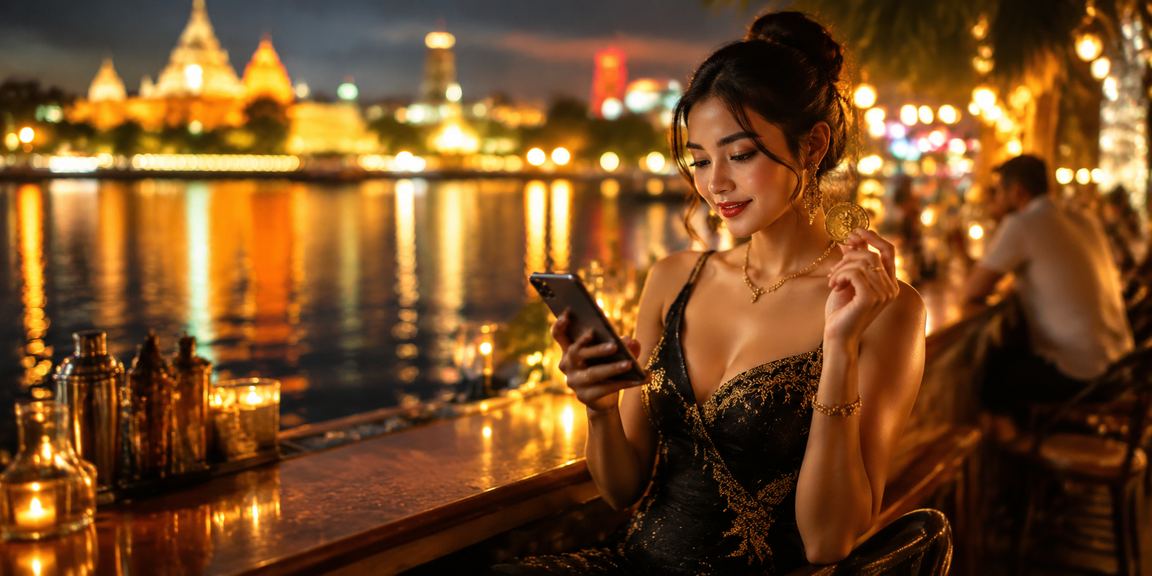 မော်လမြိုင်မြို့တွင် မိုဘိုင်းဖြင့် စလော့ဂိမ်းများကို ကစားနေသော ညဈေးကမ်းခြေ